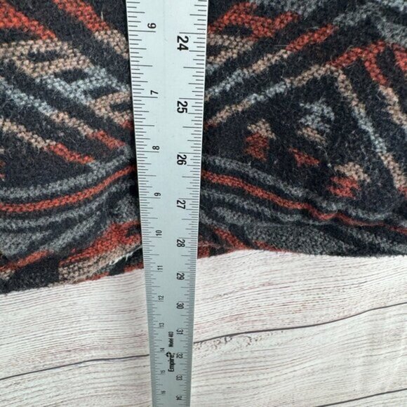 Jachs New York Sherpa Lined Southwest Knit Shacket Jacket Men's Size L Black/Blu - Picture 12 of 14